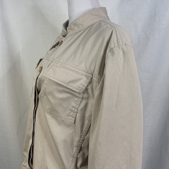 GAP Cropped Khaki Utility Jacket- EUC - Picture 8 of 12
